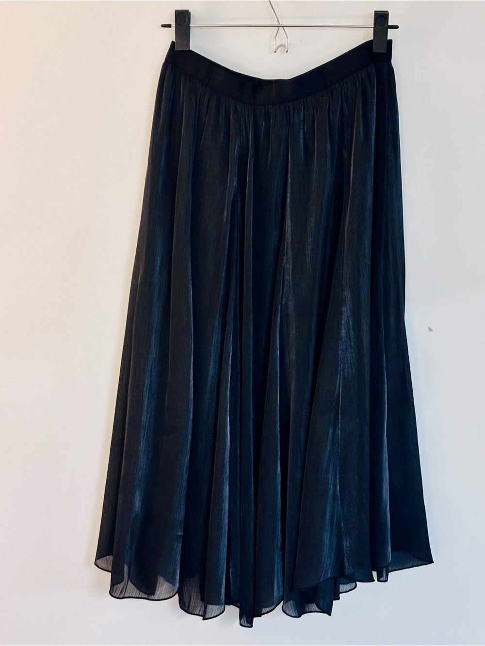 SHEIN - Sheer, Black, Flowing, A-Line, Tulip Hem, Midi Skirt - Medium NWOT - Picture 3 of 4